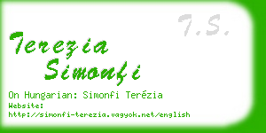 terezia simonfi business card