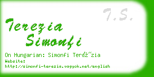 terezia simonfi business card